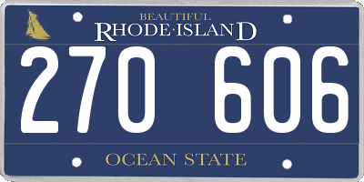 RI license plate 270606