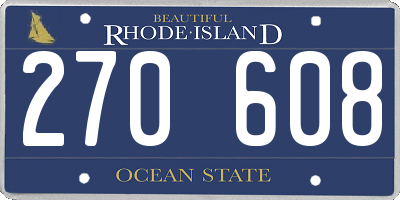 RI license plate 270608