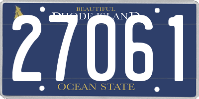 RI license plate 27061