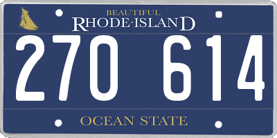 RI license plate 270614