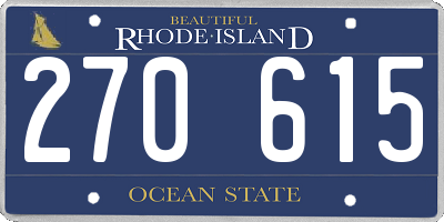 RI license plate 270615