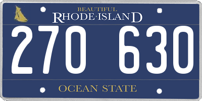 RI license plate 270630