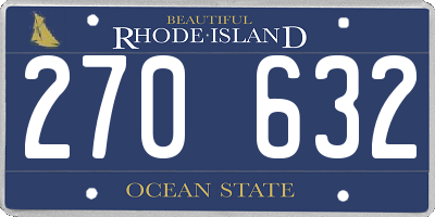 RI license plate 270632