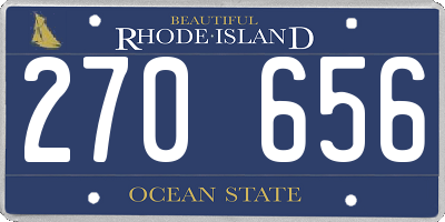 RI license plate 270656