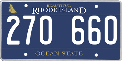 RI license plate 270660