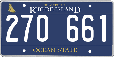RI license plate 270661