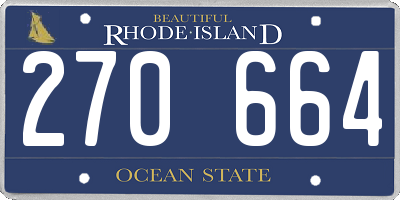 RI license plate 270664