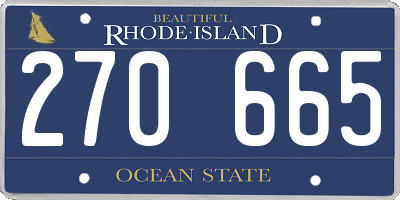 RI license plate 270665