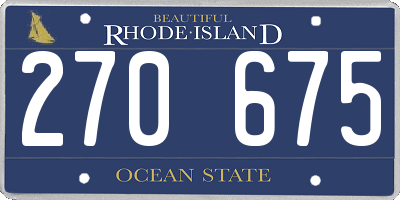 RI license plate 270675