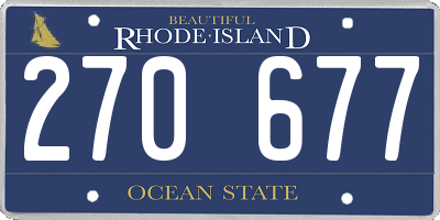 RI license plate 270677