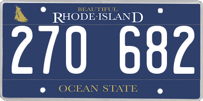 RI license plate 270682