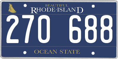 RI license plate 270688