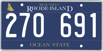 RI license plate 270691