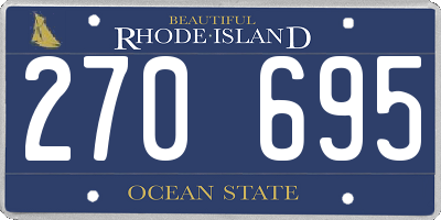 RI license plate 270695