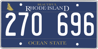 RI license plate 270696