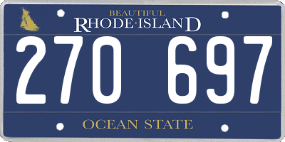 RI license plate 270697