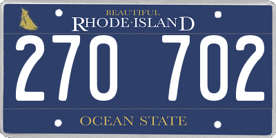 RI license plate 270702