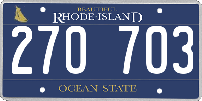 RI license plate 270703