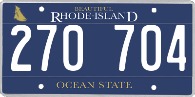 RI license plate 270704