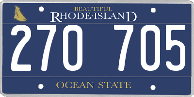 RI license plate 270705