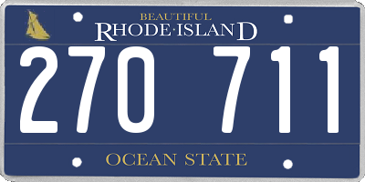 RI license plate 270711