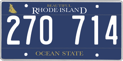 RI license plate 270714