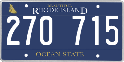 RI license plate 270715