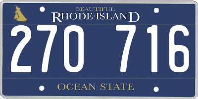 RI license plate 270716