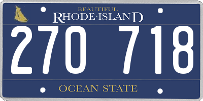 RI license plate 270718