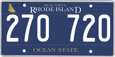 RI license plate 270720