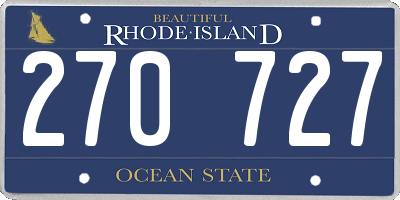 RI license plate 270727