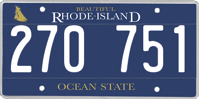 RI license plate 270751