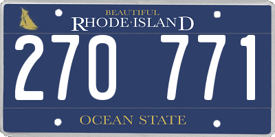 RI license plate 270771