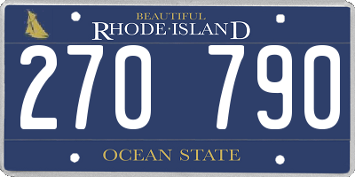 RI license plate 270790