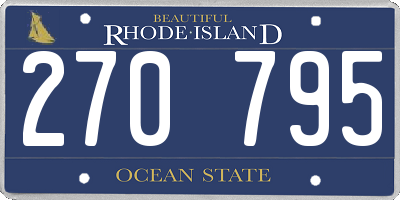 RI license plate 270795
