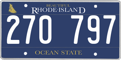 RI license plate 270797