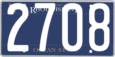 RI license plate 2708