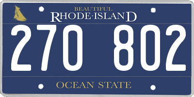 RI license plate 270802