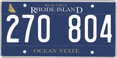 RI license plate 270804