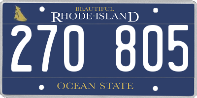 RI license plate 270805