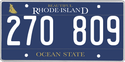 RI license plate 270809