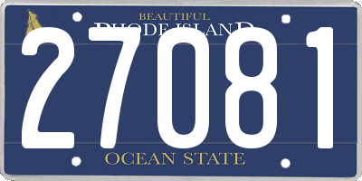 RI license plate 27081