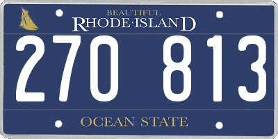 RI license plate 270813