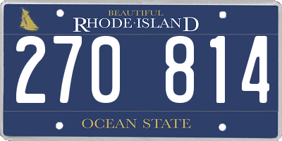 RI license plate 270814