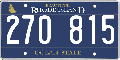 RI license plate 270815