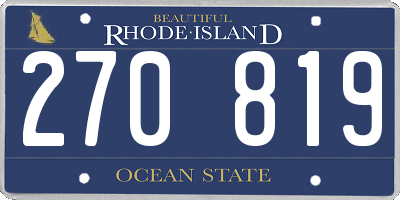 RI license plate 270819