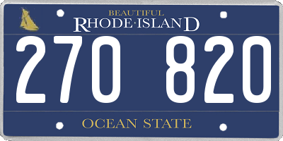 RI license plate 270820
