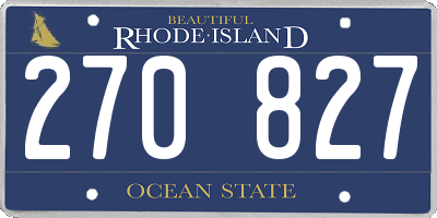 RI license plate 270827