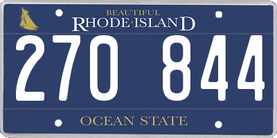 RI license plate 270844