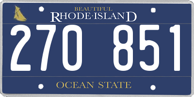 RI license plate 270851